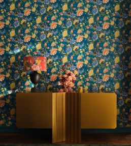 Sapphire Garden Wallpaper by Clarke & Clarke Mineral