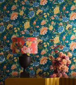 Sapphire Garden Wallpaper by Clarke & Clarke Mineral