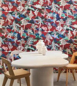 Saranda Wallpaper by Arte Vermilion Trees