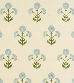 Saranda Flower Sisal Wallpaper by Schumacher Sky