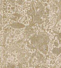 Sarkozi Embroidery Wallpaper by MINDTHEGAP Taupe