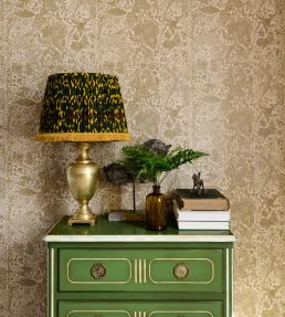 Sarkozi Embroidery Wallpaper by MINDTHEGAP Indigo