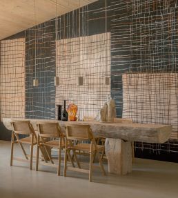 Sashiko Mural by Elitis Entre chaine et trame