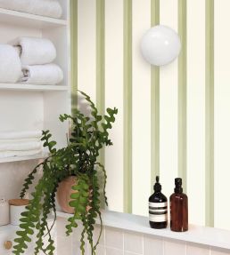 Satisfaction Wallpaper by Caselio Vert Mousse Or