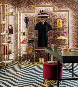 Savanna Shell Wallpaper by Cole & Son Ochre Soot & Orange