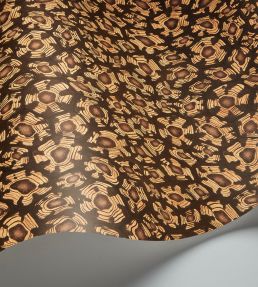 Savanna Shell Wallpaper by Cole & Son Ochre Soot & Orange