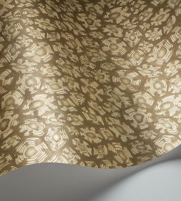 Savanna Shell Wallpaper by Cole & Son Metallic Gilver Cedar & Metallic Gold