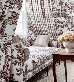 Saybrook Check Fabric by Anna French Brown