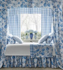 Saybrook Check Fabric by Anna French Pink and Beige