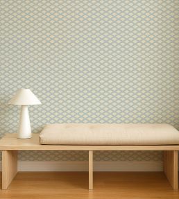 Scallop Frill Wallpaper by Scion Cornflower