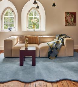 Layered Scallop rug Soft Blue SCALSB180270 Soft Blue