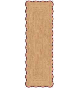 Layered Scallop Runner rug Burgundy SCAJUBU75240 Burgundy