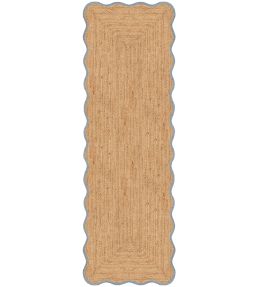 Layered Scallop Runner rug Misty Blue SCAJUMB75240 Misty Blue