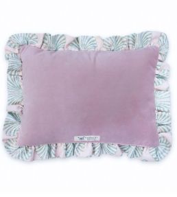 Scallop Shell Cushion 47 x 34cm by Barneby Gates Plaster/Green