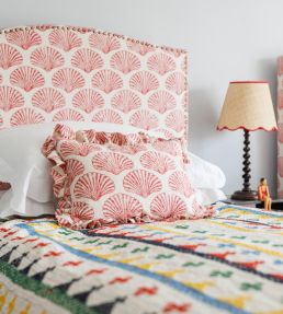 Scallop Shell Cushion 47 x 34cm by Barneby Gates Red
