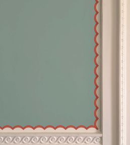 Scalloped Border Wallpaper by Ottoline Coral