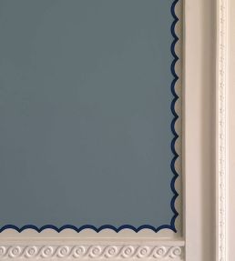 Scalloped Border Wallpaper by Ottoline Dark Blue