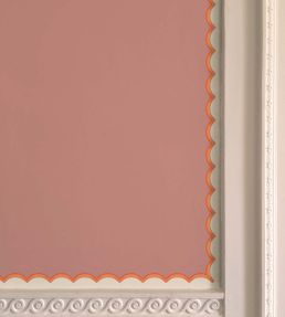 Scalloped Border Wallpaper by Ottoline Orange