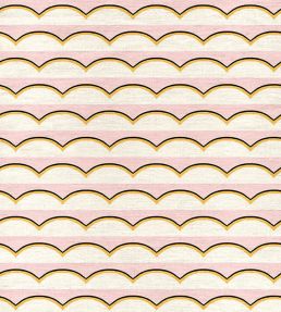 Scallops Linen Fabric by Ottoline Pink