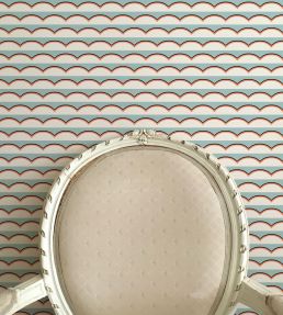 Scallops Wallpaper by Ottoline Light Blue