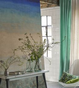Scene Aquarelle Grasscloth Mural by Designers Guild Elm