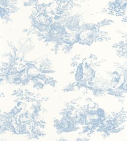 Scene D'Ete Wallpaper by Casadeco Bleu Porcelaine