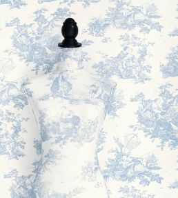 Scene D'Ete Wallpaper by Casadeco Bleu Porcelaine