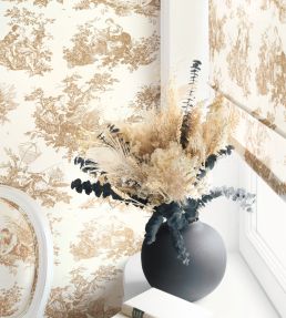 Scene D'Ete Wallpaper by Casadeco Camel