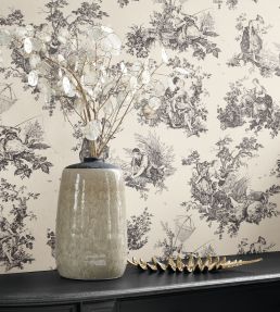 Scene D'Ete Wallpaper by Casadeco Noir Fusain
