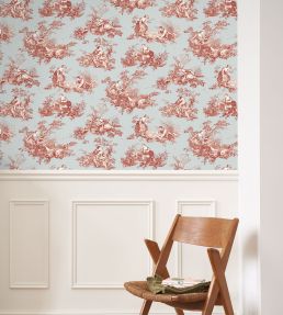 Scene D'Ete Wallpaper by Casadeco Rouge Grenat