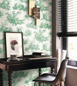 Scene D'Ete Wallpaper by Casadeco Noir Fusain