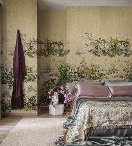 Scenic Flora Paperweave Mural by Cole & Son Gold