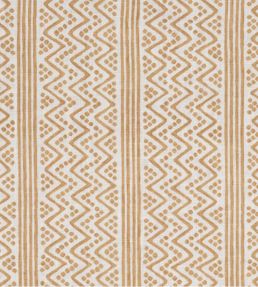 Scherezade Printed Linen Fabric by Volga Linen Gold/Oyster