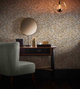 Scintilla Wallpaper by Clarke & Clarke Ochre