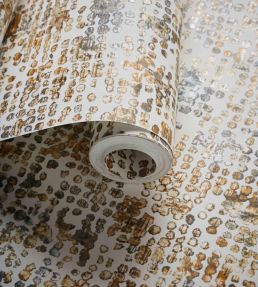 Scintilla Wallpaper by Clarke & Clarke Ochre
