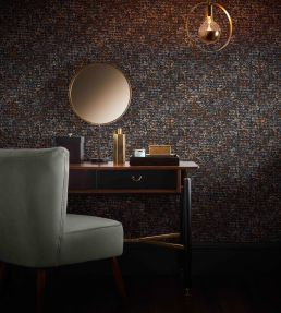 Scintilla Wallpaper by Clarke & Clarke Spice/Dusk
