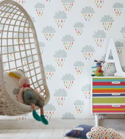 April Showers Wallpaper by Scion Slate/Pickle/Paper