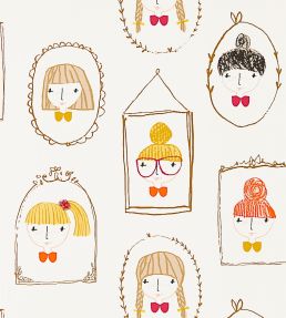 Hello Dolly Wallpaper by Scion Sunshine/Tangerine/Postbox