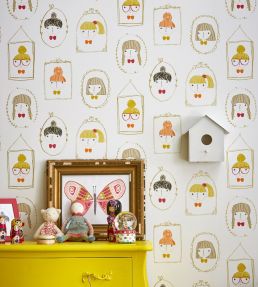 Hello Dolly Wallpaper by Scion Sunshine/Tangerine/Postbox
