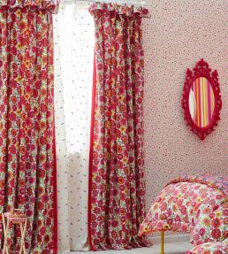 Lots Of Dots Wallpaper by Scion Pistachio / Pimento / Denim