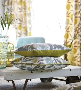 Blomma Fabric by Scion Tangerine / Chilli / Citrus