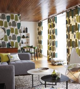 Cedar Fabric by Scion Slate / Apple / Ivy