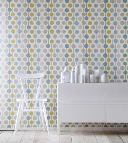 Taimi Wallpaper by Scion Seaglass / Chalk / Honey