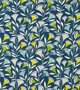 Noukku Fabric by Scion Mist / Kiwi / Midnight