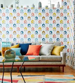 Pepino Wallpaper by Scion Limeade / Hemp / Glacier
