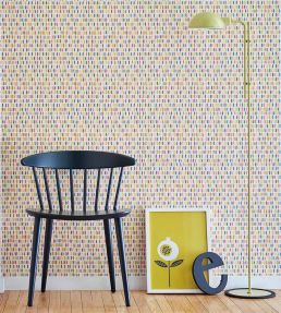 Tikku Wallpaper by Scion Grapefruit / Sunshine / Ink