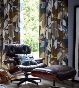 Baja Fabric by Scion Cinnamon / Slate / Charcoal