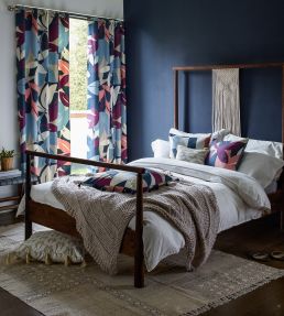 Baja Fabric by Scion Grape / Blush / Indigo