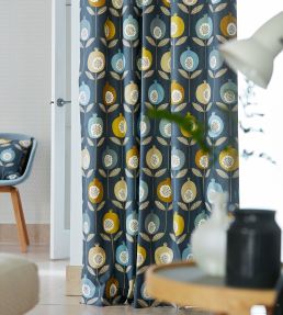 Pepino Fabric by Scion Sky / Cinnamon / Ink