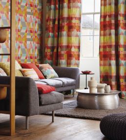 Axis Fabric by Scion Tangerine / Citrus
